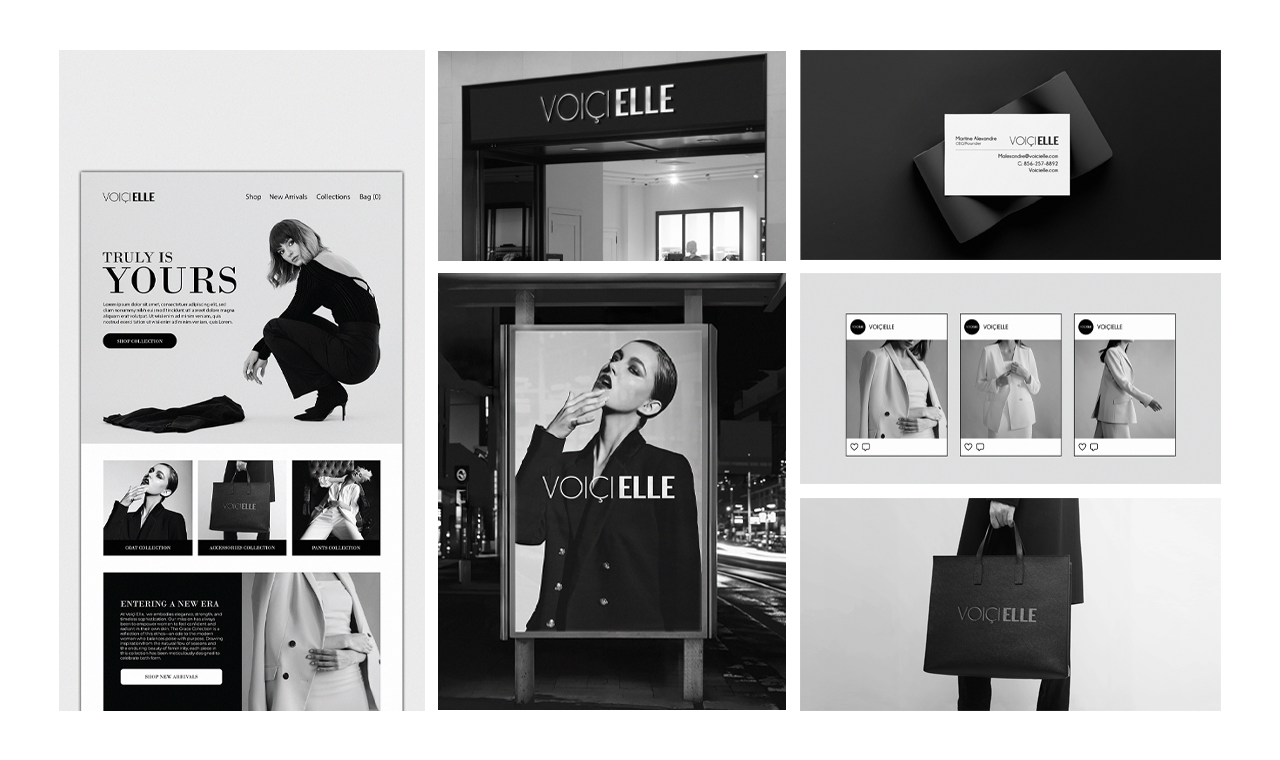 Voiçi Elle - Brand Identity/Website